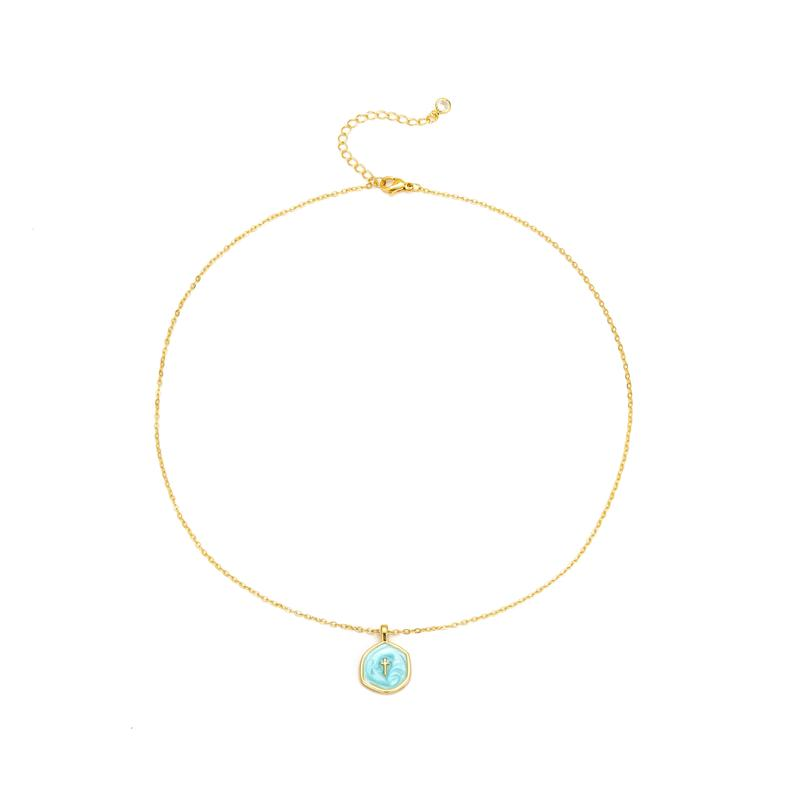 18k Dainty Cross Necklace