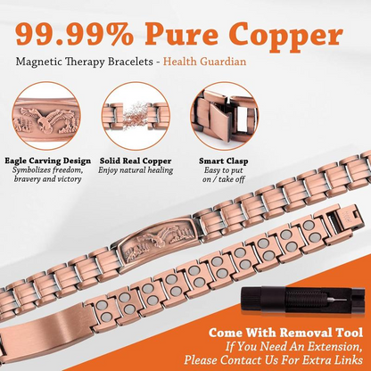 Eagle Emblem Copper Magnetic Bracelet