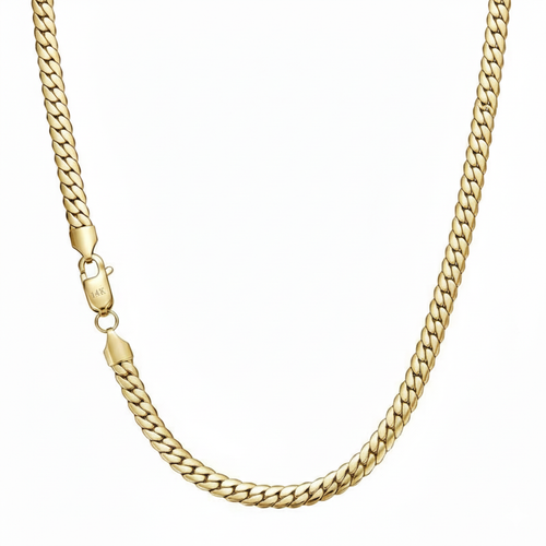 14k Plated Cuban Link Necklace