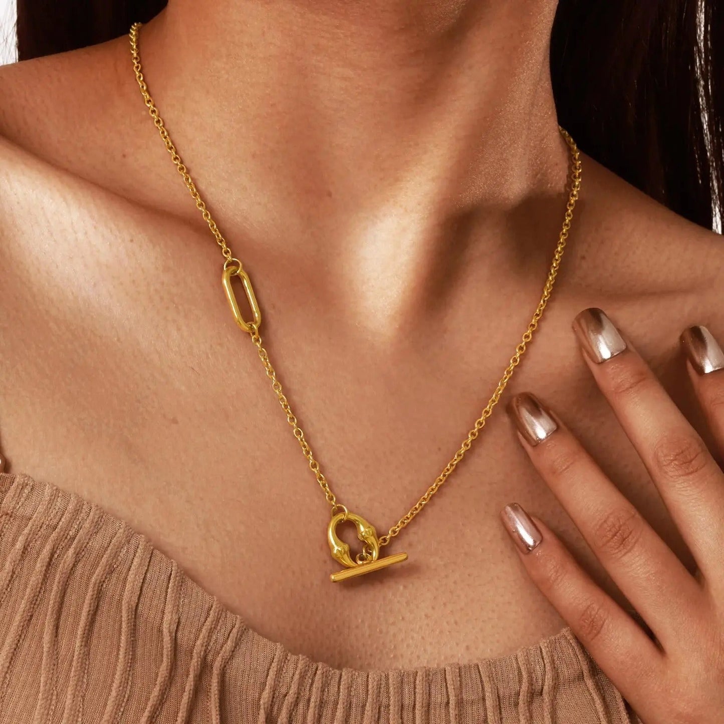 Geometric Toggle Necklace